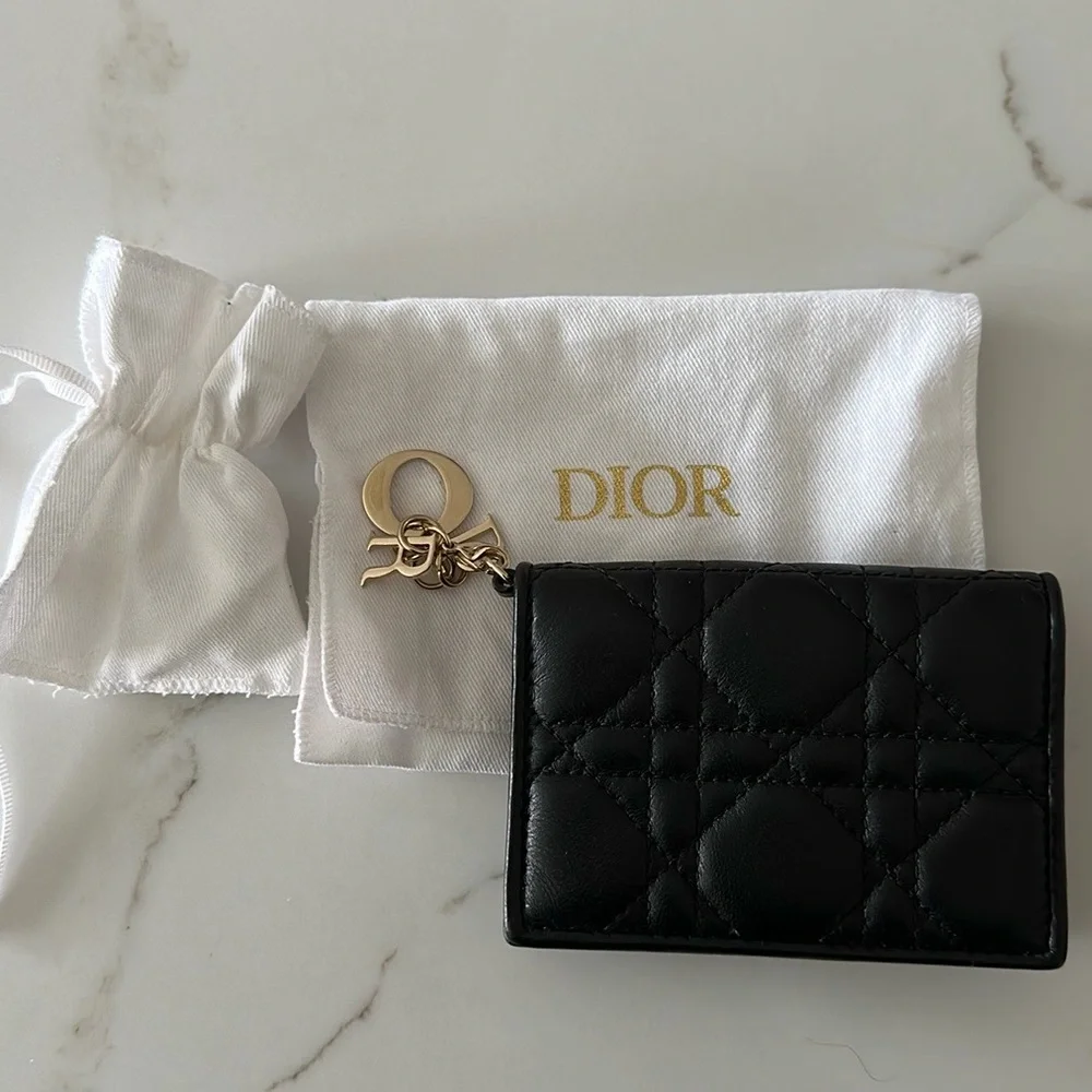 Lady Dior flap card holder NWOT